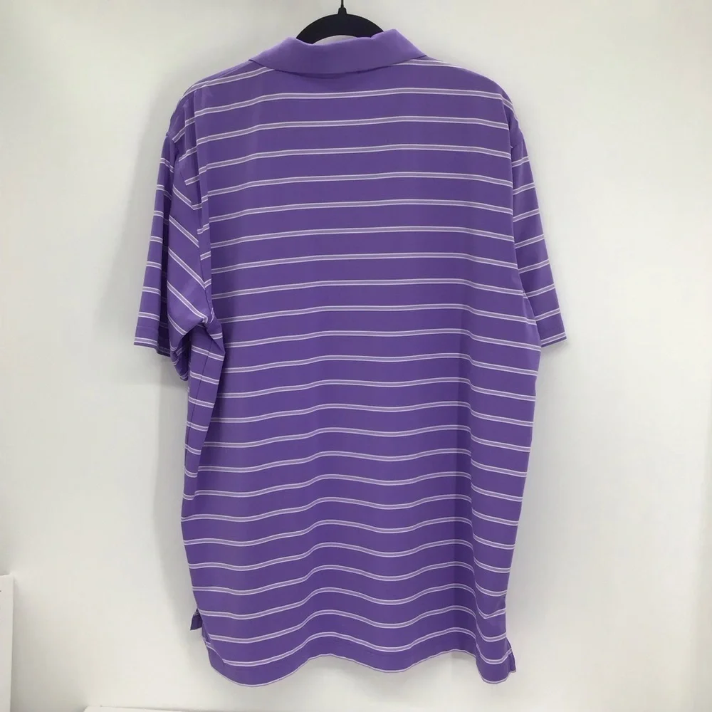 Peter Millar Sport Performance Polo Short Sleeve Shirt Career Purple Size L